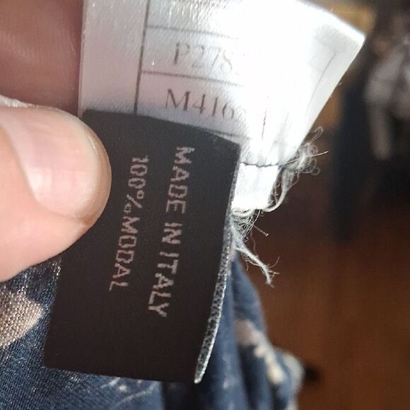 Authentic CHANEL Blue and Cream Script Blouse Size Small/Medium - Picture 15 of 16